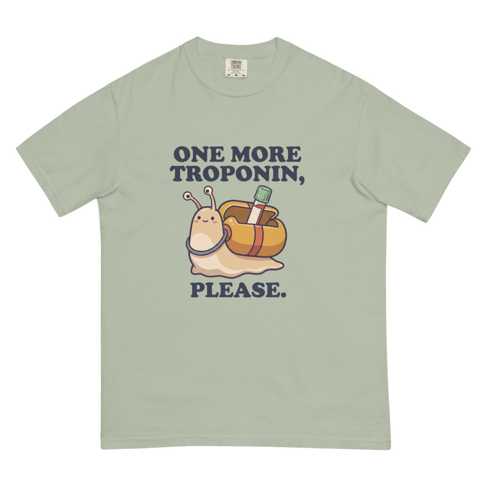 One More Troponin, Please. tee in Bay, flat lay