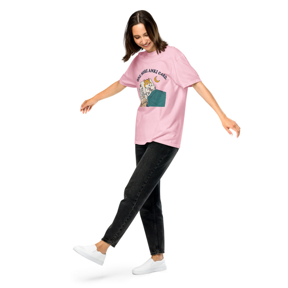 One More Anki Card. tee in Blossom, on a woman