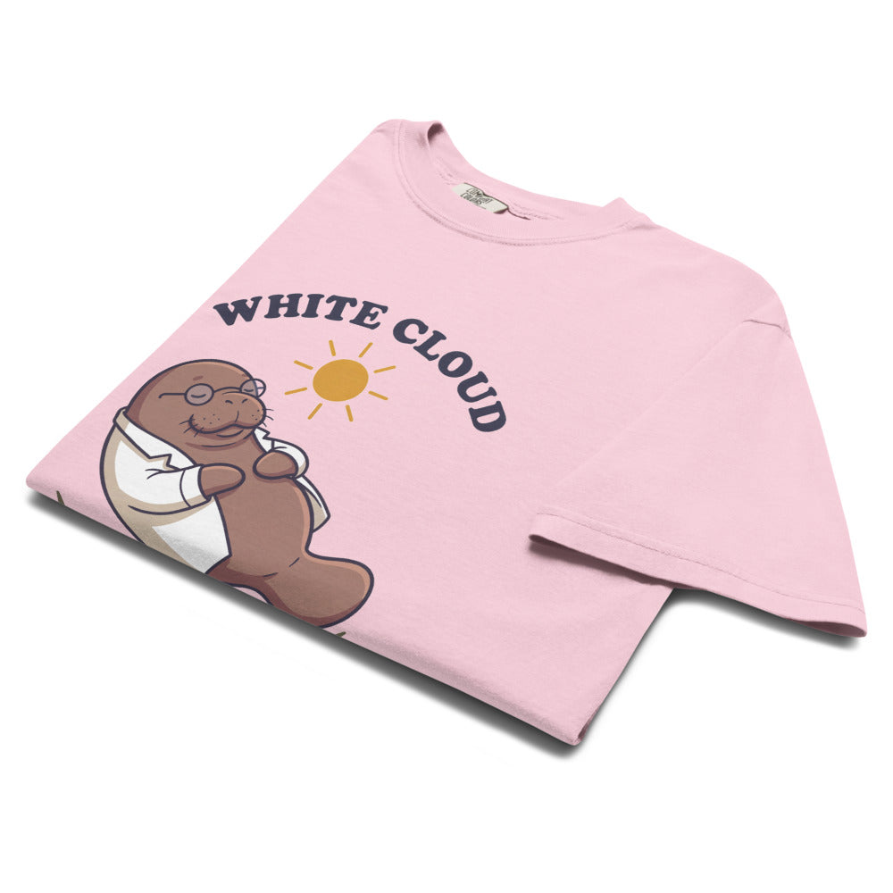 White Cloud tee in Blossom, folded