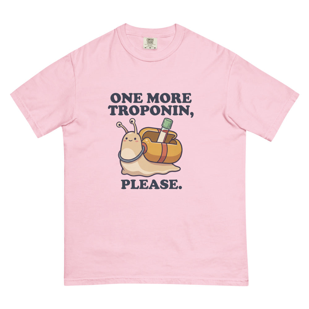 One More Troponin, Please. tee in Blossom, flat lay