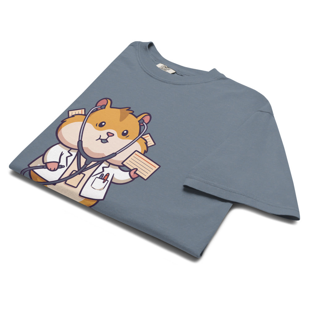 Hank tee in Blue Jean, folded