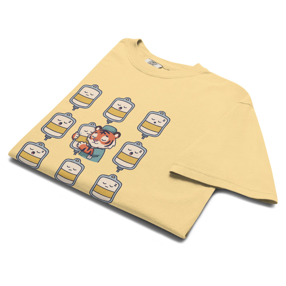 Another Day, Another Drip. tee in Butter, folded