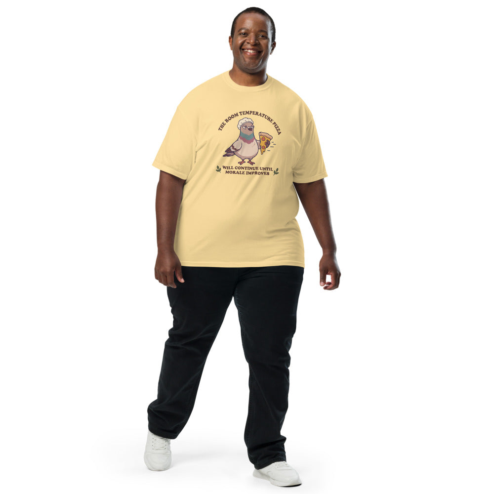 The Room Temperature Pizza on a Comfort Colors 1717 tee in Butter