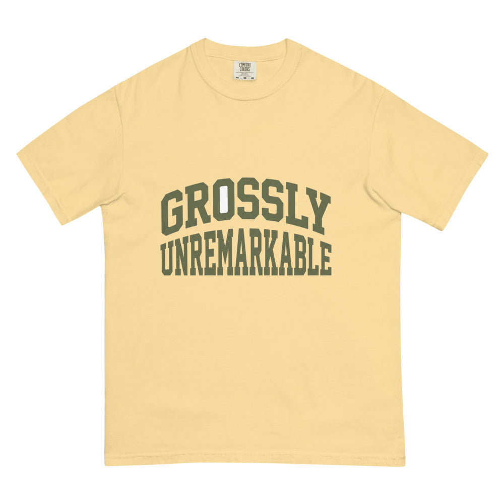 Grossly Unremarkable tee in Butter, flat lay
