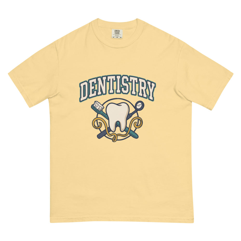 Dentistry tee in Butter, flat lay