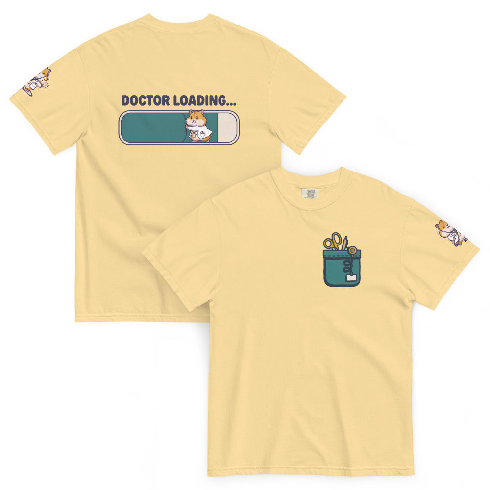 Doctor Loading… Full Kit in Butter, front and back