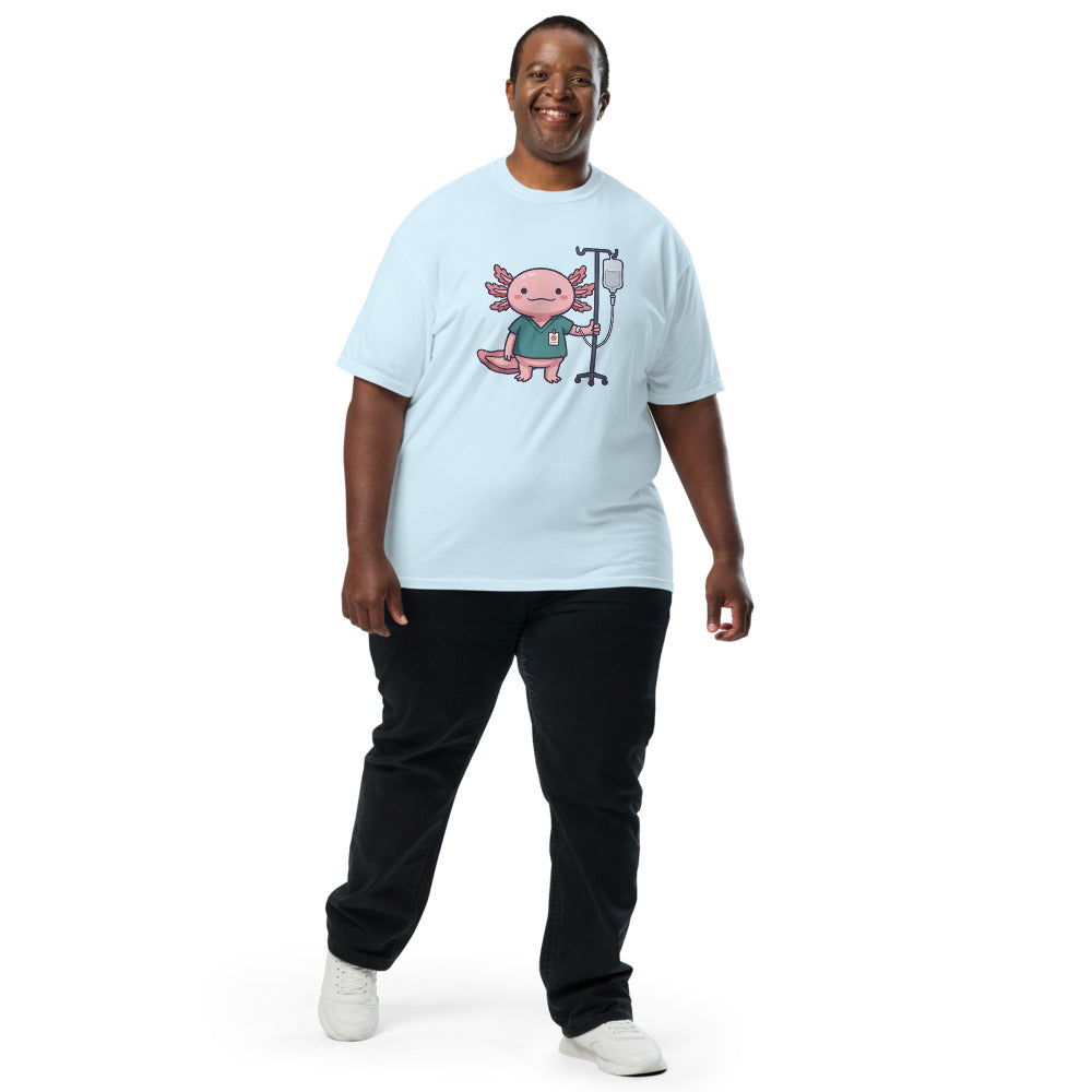 Axel tee in Chambray, on a man