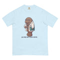 As Per My Last Note tee in Chambray, flat lay