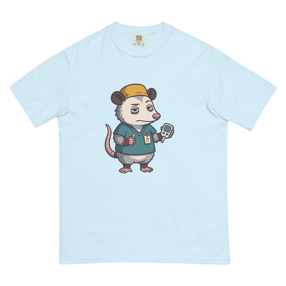 Opal tee in Chambray, flat lay