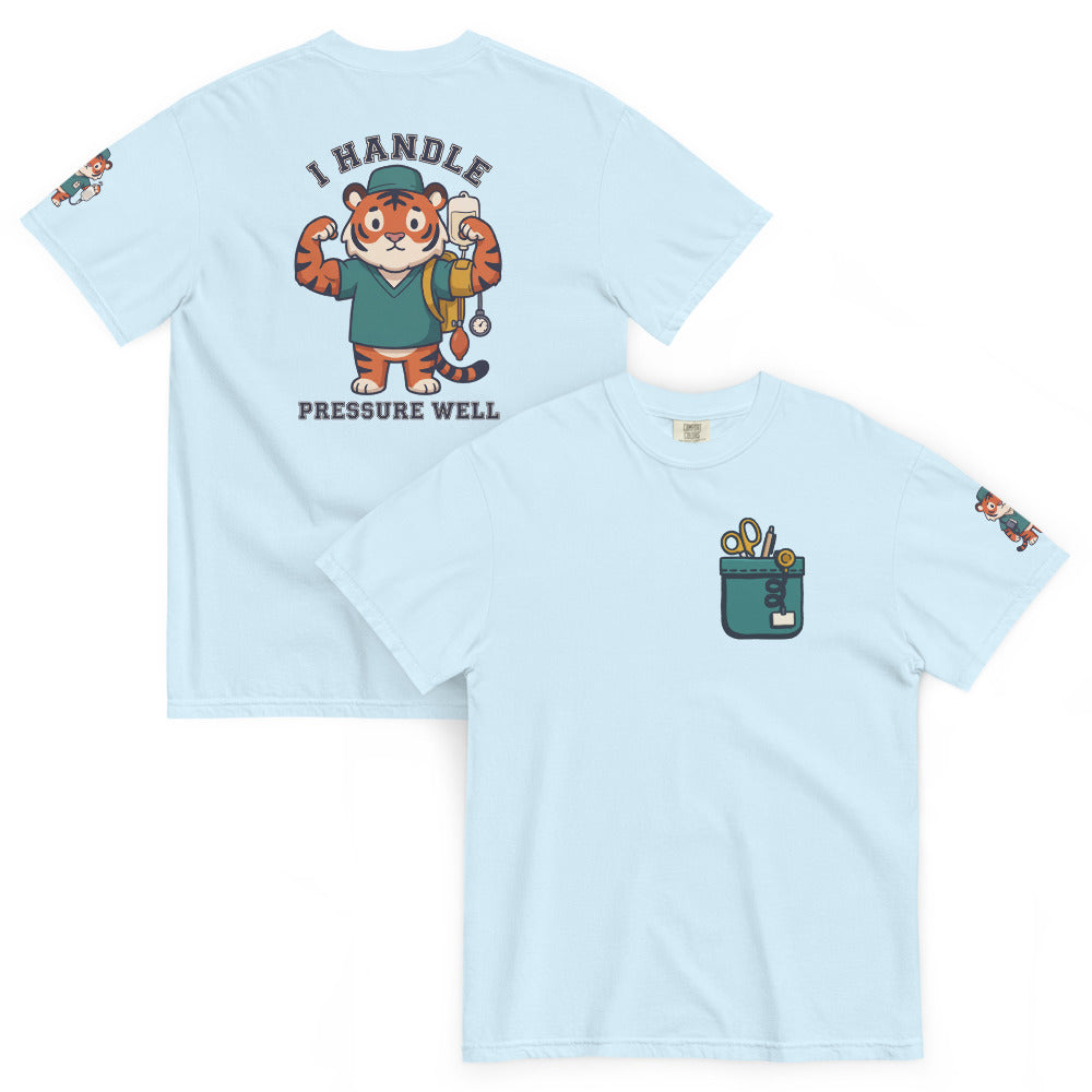 I Handle Pressure Well Full Kit in Chambray, front and back