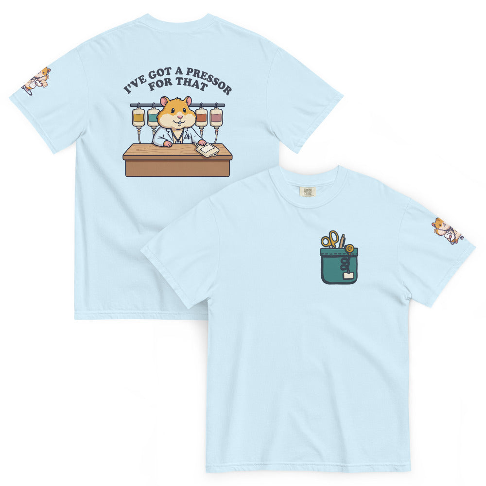 I've Got a Pressor for That Full Kit in Chambray, front and back