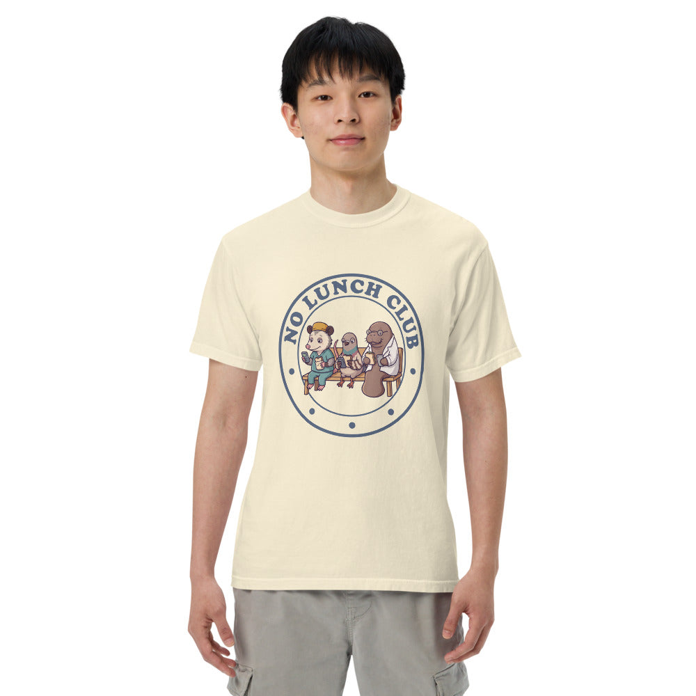 No Lunch Club on a Comfort Colors 1717 tee in Ivory