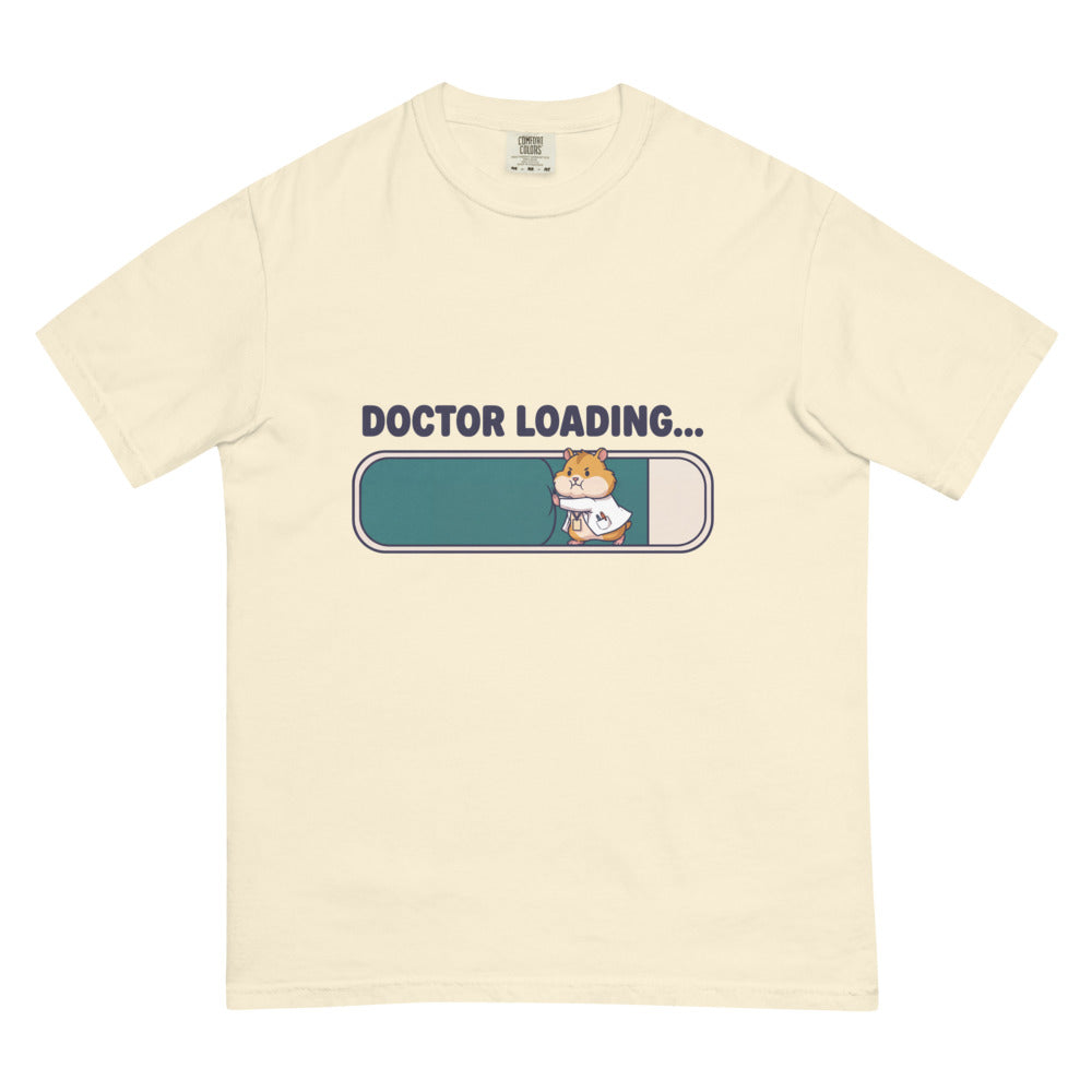 Doctor Loading… tee in Ivory, flat lay