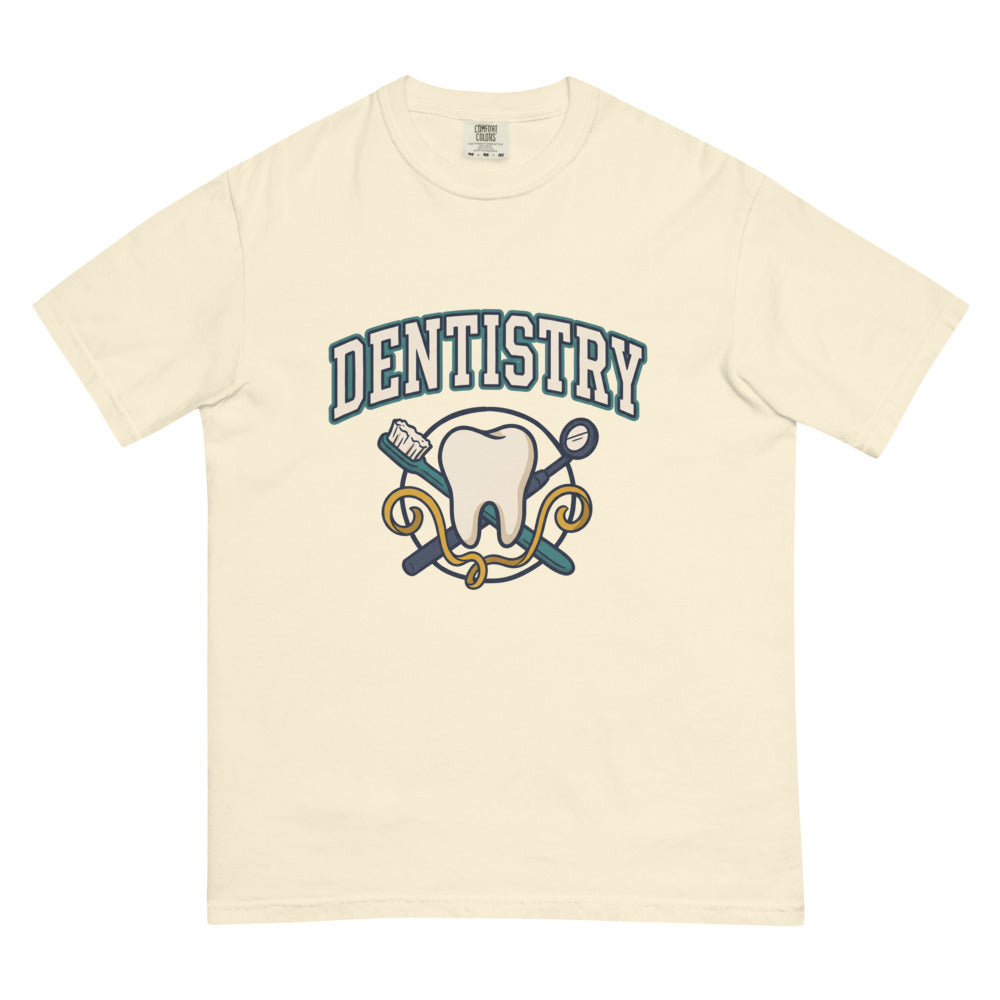 Dentistry tee in Ivory, flat lay