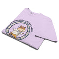 Flashcards Are My Cardio tee in Orchid, folded