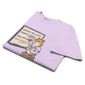 The Whiteboard tee in Orchid, folded