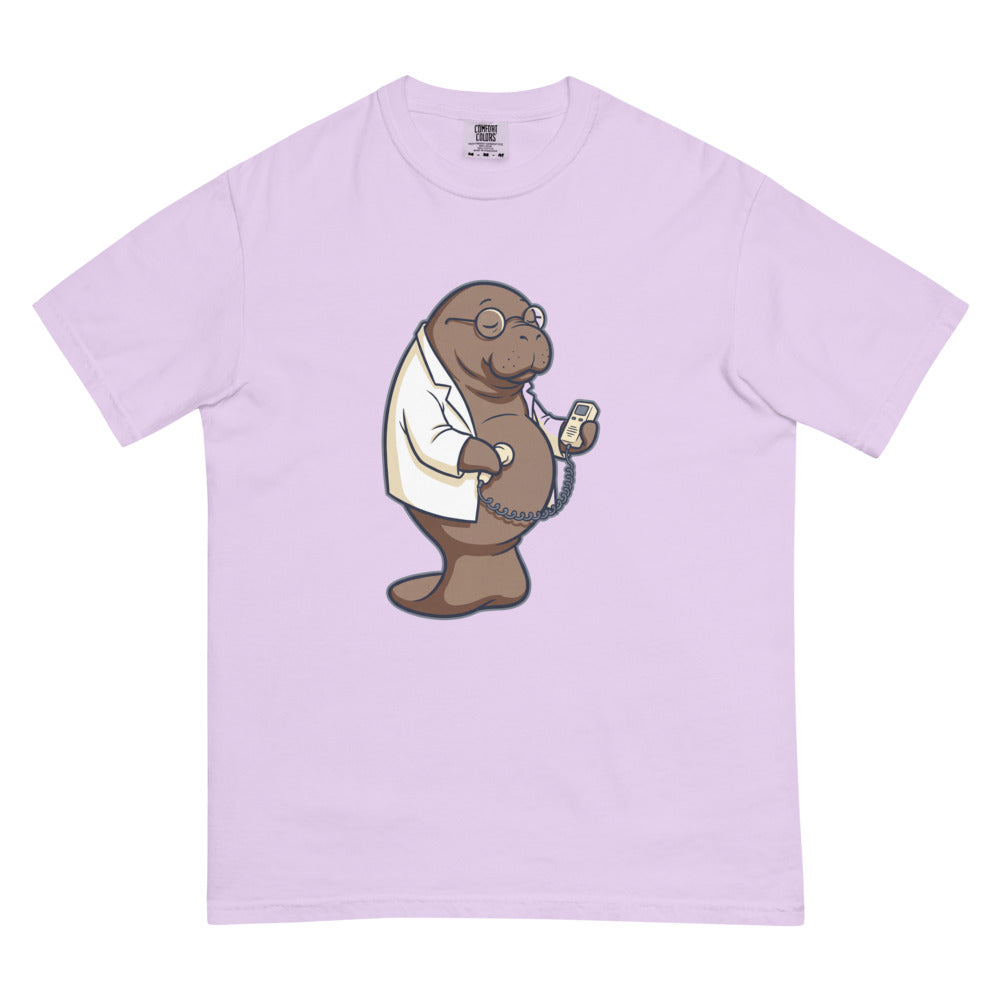 Dr. Flo tee in Orchid, flat lay