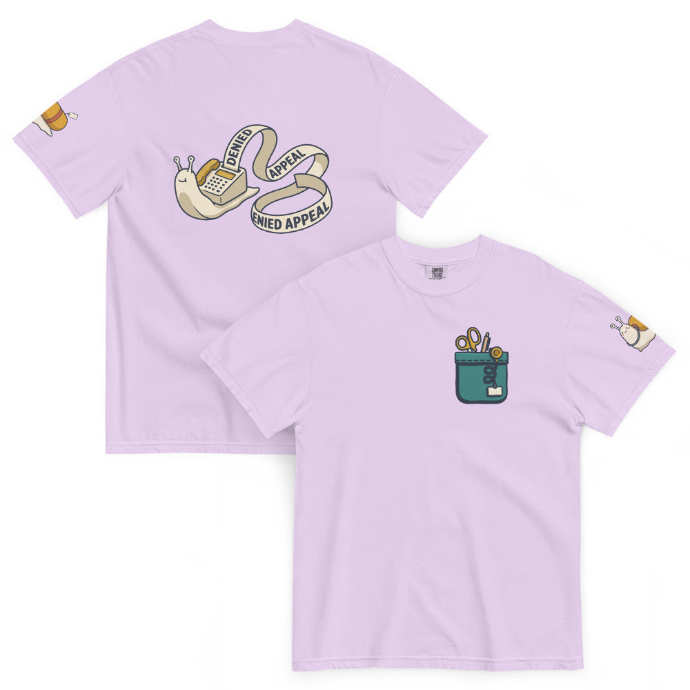 Denied. Appeal. Denied. Appeal. Full Kit in Orchid, front and back