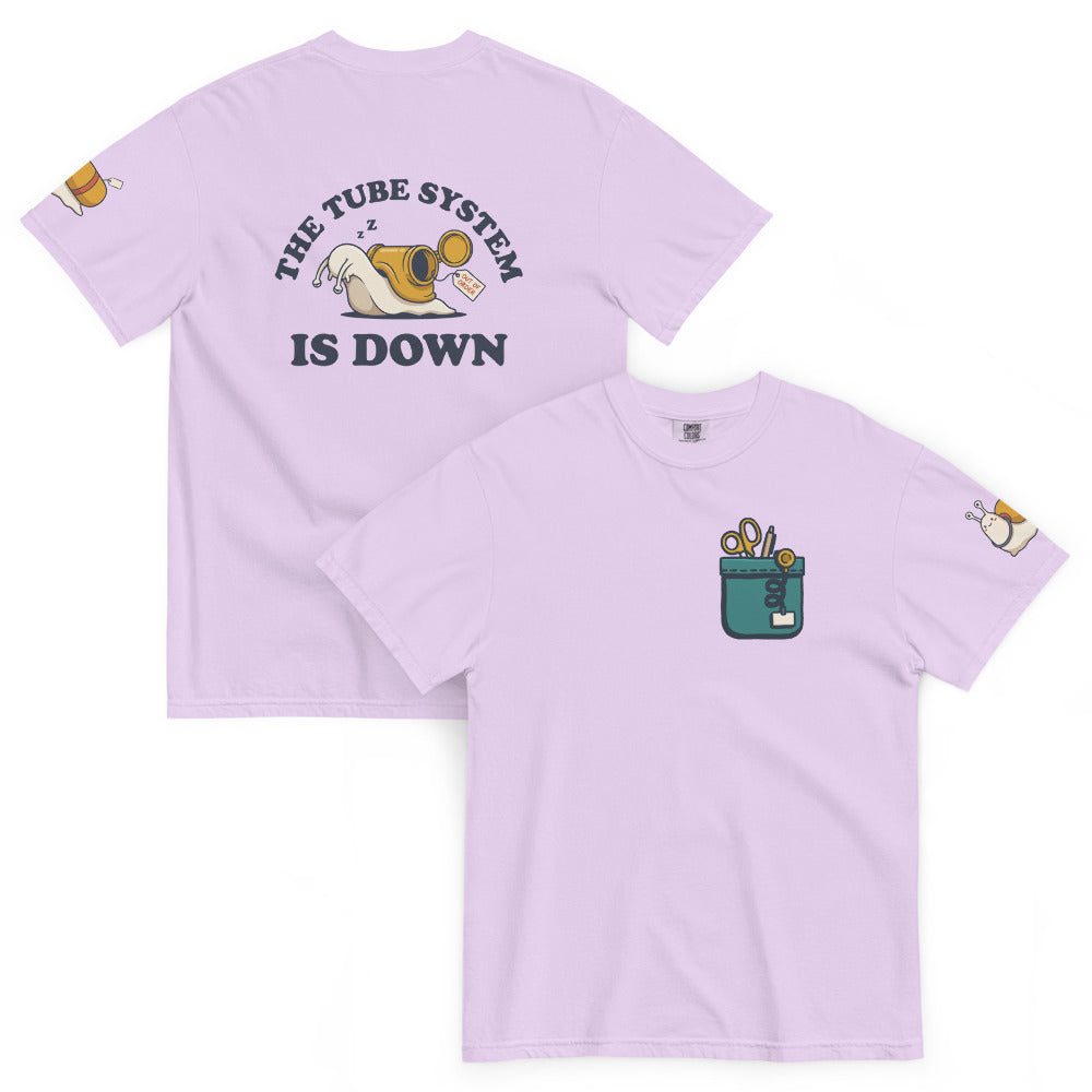 The Tube System Is Down Full Kit in Orchid, front and back