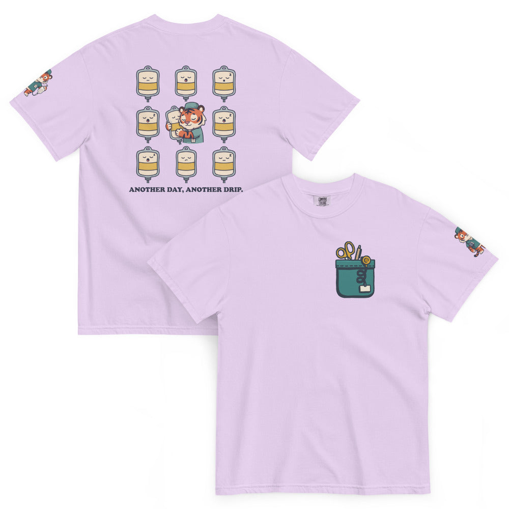 Another Day, Another Drip. Full Kit in Orchid, front and back
