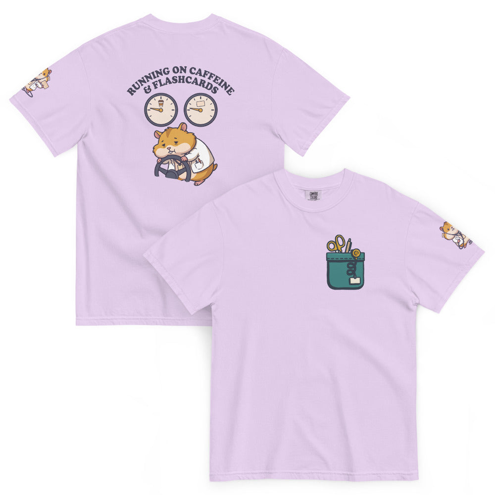 Running on Caffeine & Flashcards Full Kit in Orchid, front and back