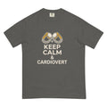 Keep Calm & Cardiovert tee in Pepper, flat lay