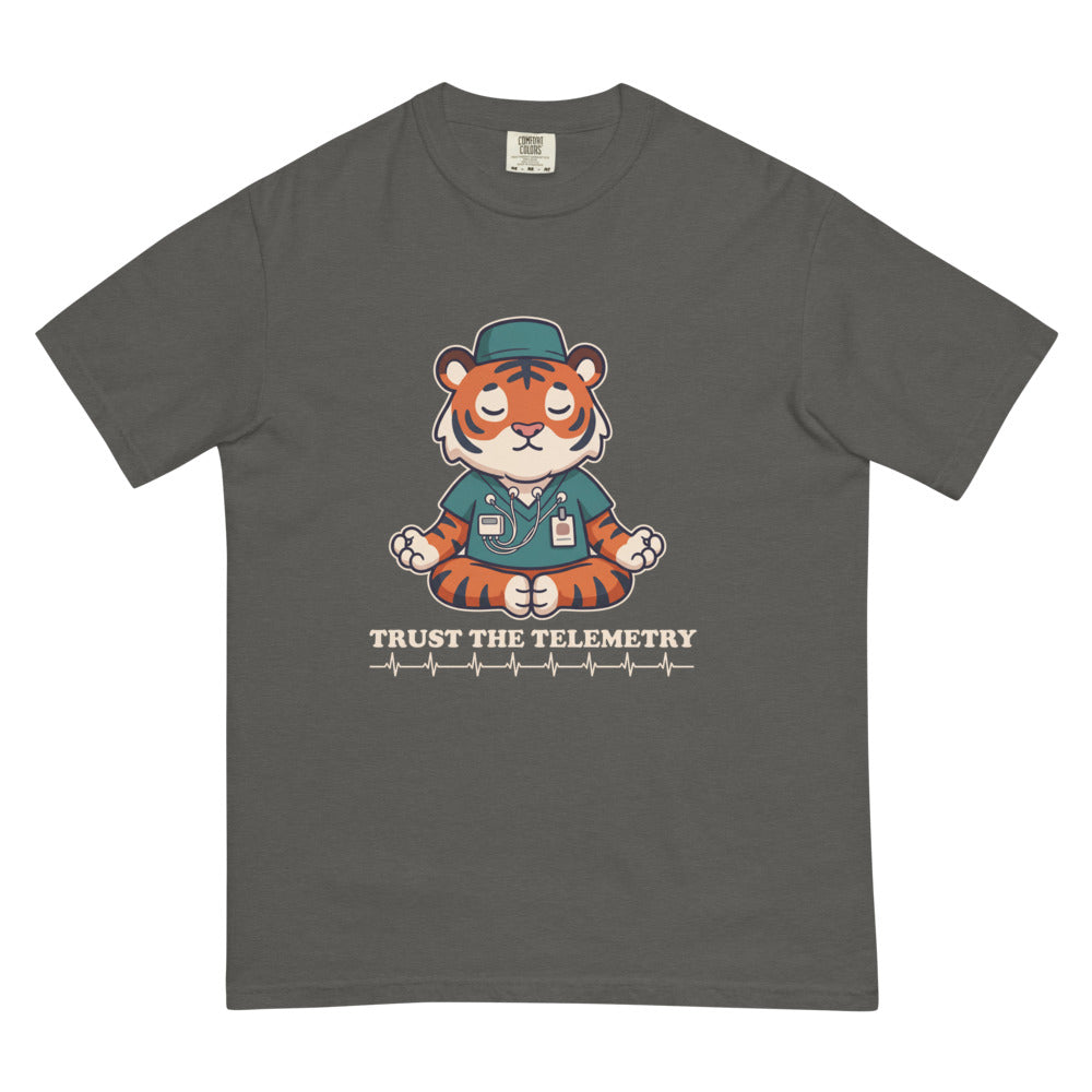 Trust the Telemetry tee in Pepper, flat lay